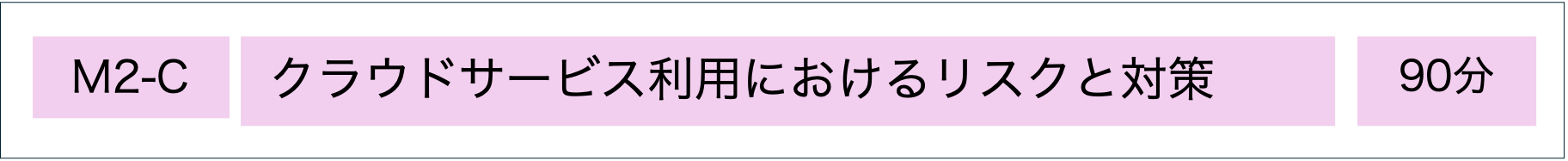 MSQA公認研修：クラウドサービス利用におけるリスクと対策