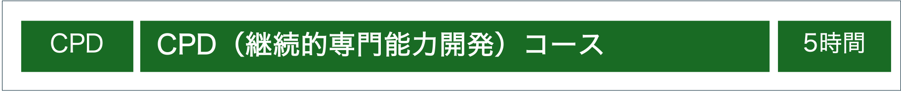　1.ISMS CPD5時間「最新情報と脅威インテリジェンス」
　2.ISMS CPD5時間「ISMS運用技術」
　3.ISMS CPD5時間「監査（審査）技術」
　4.ISMS CPD5時間（CLS3時間）「クラウドセキュリティ管理技術」　